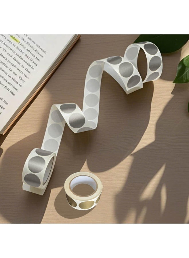 Peachjoy 300pcs Scratch Off Stickers, 2.5cm Round Circle Scratch Off Labels Self Adhesive for Lottery Tickets DIY, Raffle Card Creating (Silver) - Image 5